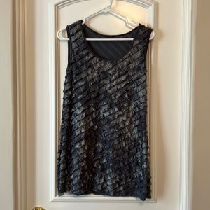 Gray shimmer tunic, size medium